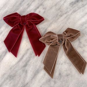 Bundle of 2 Brand New Velvet Hair Bows